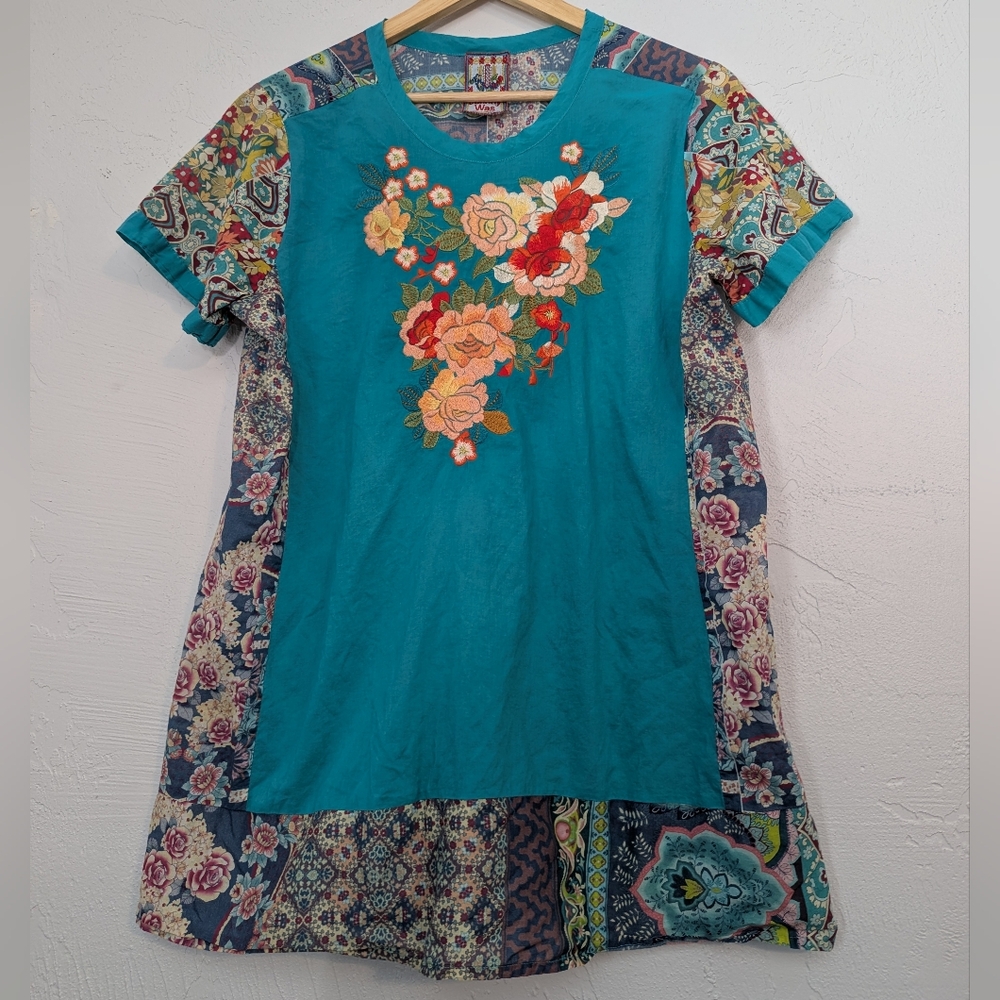 Johnny Was Floral Patchwork Lightweight Boho Hipp… - image 9